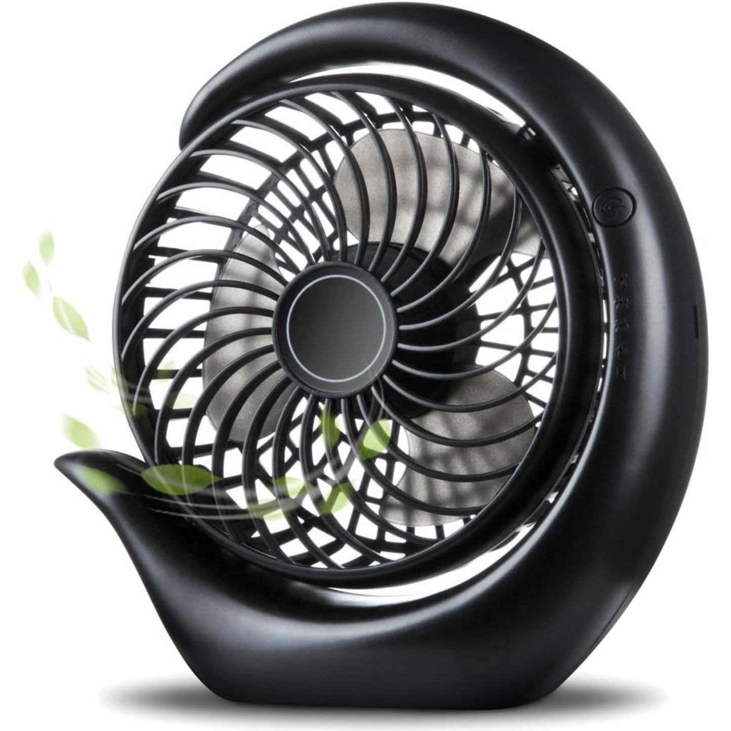Misopily Portable 6.2″ Rechargeable Desk Fan – 3-Speed USB/Battery Power, 3600 mAh, Up to 24 hrs Runtime, 180° Adjustable Rotation for Home & Office
