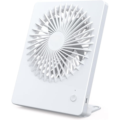 Misopily Rechargeable 2000mAh Desk Fan – Ultra‑Quiet 3‑Speed Portable Fan with 180° Tilt, Folding Design for Home, Office & Camping
