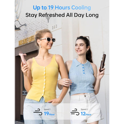 Misopily 3‑in‑1 USB Rechargeable Mini Handheld Fan with Power Bank & Flashlight – Pocket Size for Travel, Summer & Gifts