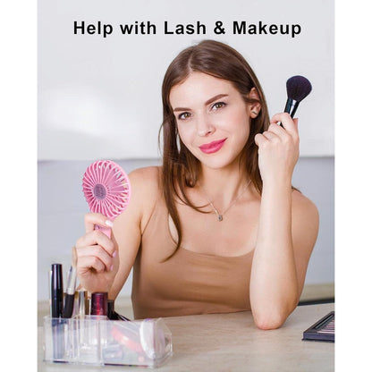 Misopily Handheld USB Rechargeable Mini Fan – 2‑Speed Portable Personal Cooling Fan for Home, Office, Travel & Outdoor Use