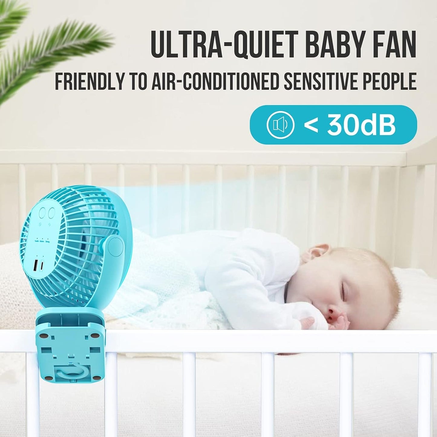 Misopily Clip‑On & Rechargeable 12,000 mAh Battery Fan with LED Light – Up to 65 Hrs Runtime, 360° Swivel for Camping, Tent, Desk