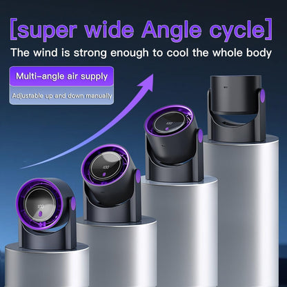 Misopily Rechargeable 100‑Speed Wall & Desk Fan with 180° Wide Oscillation, Ultra Quiet for Home, Office & Bedroom