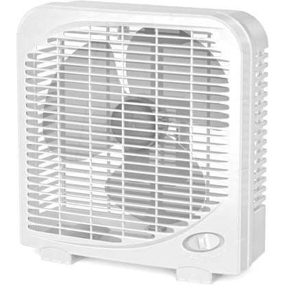 Misopily 10″ Quiet Tabletop Box Fan – 2-Speed Compact Air Circulator for Bedroom, Office, Dorm, Kitchen – Energy Efficient & Portable